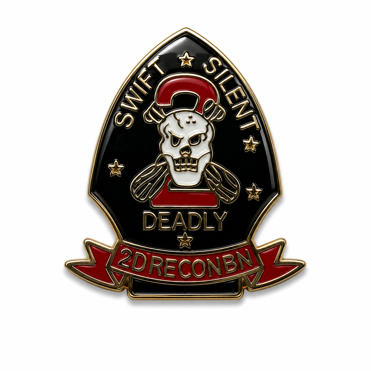 2nd Recon Bn USMC Enamel Lapel-Hat Pin | Military Hats & Pins